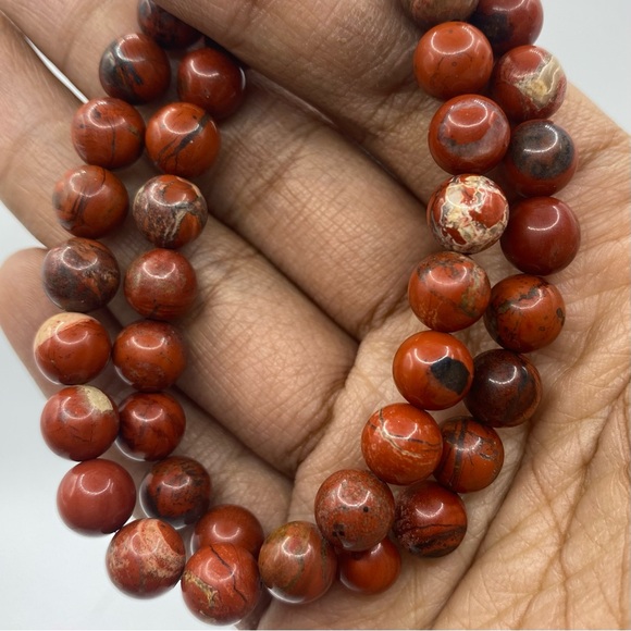 Red Jasper Crystal Bracelet 8mm - Picture 3 of 4